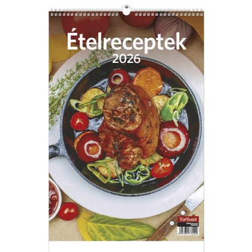 Falinaptár TOPTIMER T094 220x330mm álló Ételreceptek 2026.