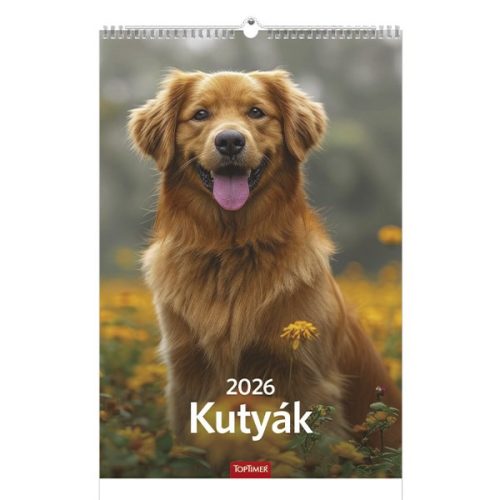 Falinaptár TOPTIMER T094 220x330mm álló Kutyák 2026.