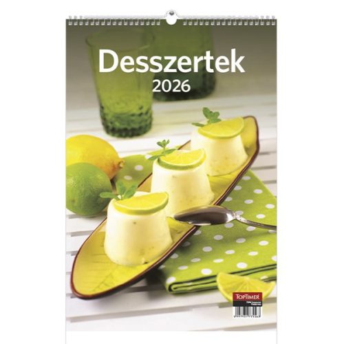 Falinaptár TOPTIMER T094 220x330mm álló Desszertek 2026.