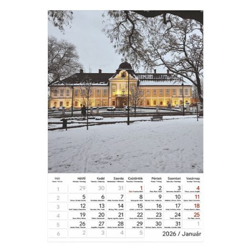 Falinaptár TOPTIMER T094 220x330mm álló Magyar városok 2026.