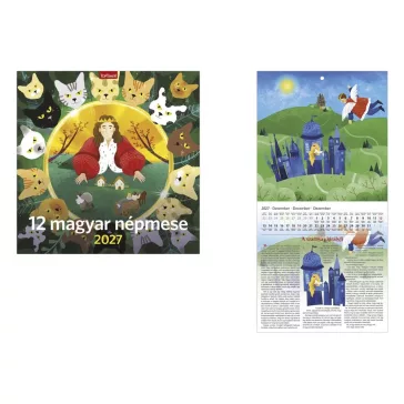   Falinaptár TOPTIMER T098 290x580mm álló 12 Magyar népmese 2027