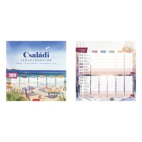   Falinaptár mágneses TOPTIMER T090 220x220mm álló Családi tervező 2026.