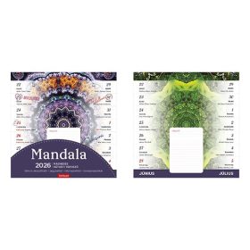   Falinaptár mágneses TOPTIMER T090 220x220mm álló Mandala 2026.