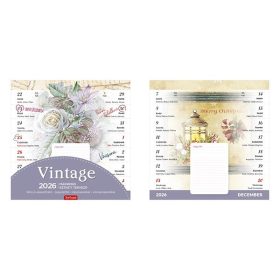   Falinaptár mágneses TOPTIMER T090 220x220mm álló Vintage 2026.