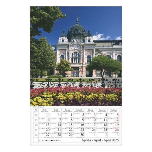Falinaptár CSG 210x320mm álló Magyar városok 2026.