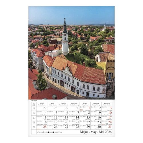 Falinaptár CSG 210x320mm álló Magyar városok 2026.