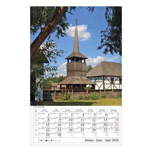 Falinaptár CSG 210x320mm álló Magyar városok 2026.