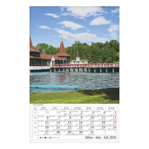 Falinaptár CSG 210x320mm álló Magyar városok 2026.