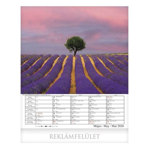 Falinaptár CSG 300x340mm álló Alkotó természet 2026.