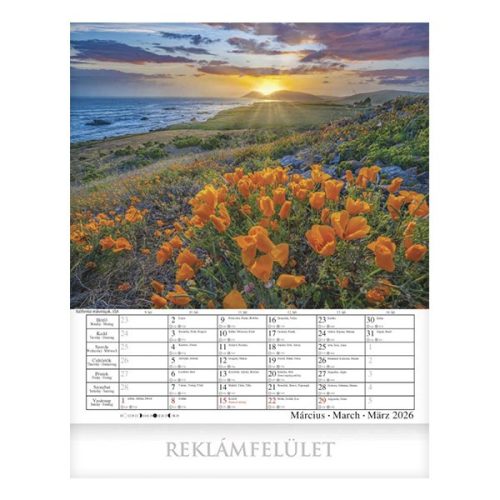 Falinaptár CSG 300x340mm álló Csodálatos Bolygónk 2026.