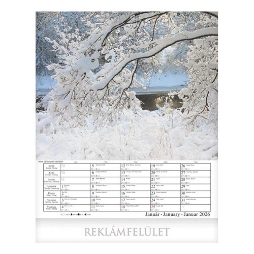 Falinaptár CSG 300x340mm álló Hazai tájakon 2026.