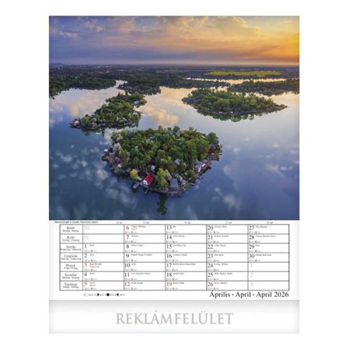 Falinaptár CSG 300x340mm álló Hazai tájakon 2026.