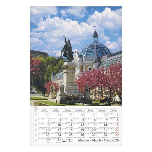 Falinaptár CSG 210x320mm álló Országjáró 2026.