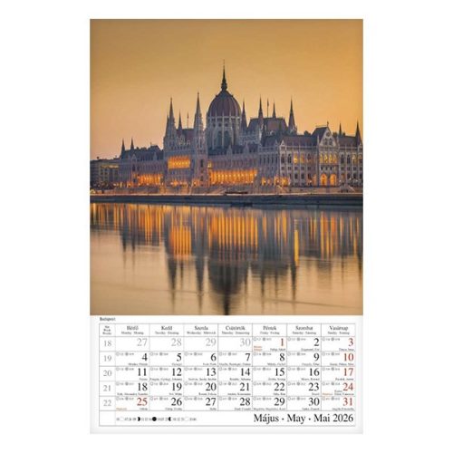 Falinaptár CSG 210x320mm álló Országjáró 2026.