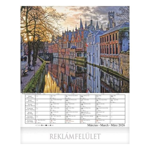 Falinaptár CSG 300x340mm álló Világjáró 2026.