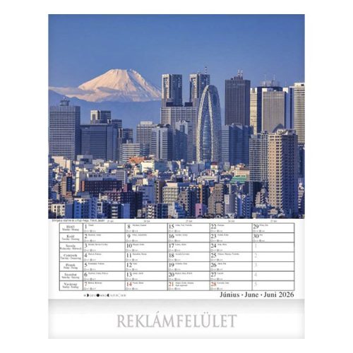 Falinaptár CSG 300x340mm álló Világjáró 2026.