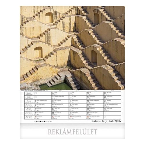 Falinaptár CSG 300x340mm álló Világjáró 2026.