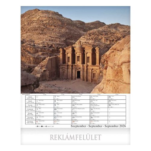 Falinaptár CSG 300x340mm álló Világjáró 2026.