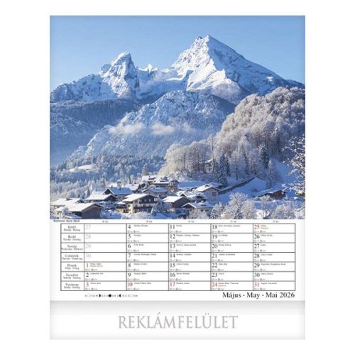 Falinaptár CSG 300x340mm álló Alpok 2026.