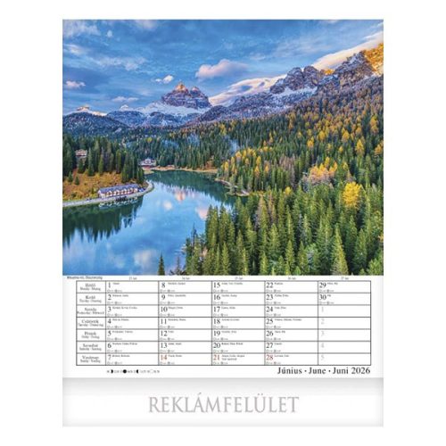 Falinaptár CSG 300x340mm álló Alpok 2026.