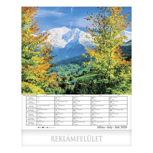 Falinaptár CSG 300x340mm álló Alpok 2026.