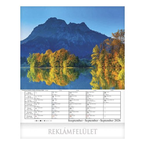 Falinaptár CSG 300x340mm álló Alpok 2026.