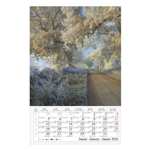 Falinaptár CSG 210x320mm álló Négy évszak 2026.