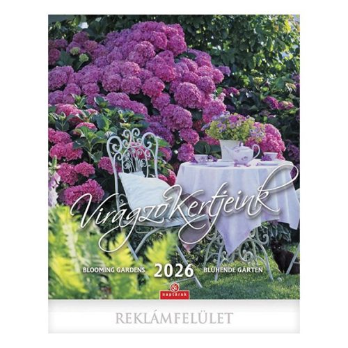 Falinaptár CSG 300x340mm álló Virágzó kertjeink 2026.