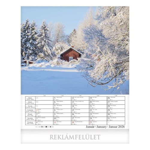 Falinaptár CSG 300x340mm álló Virágzó kertjeink 2026.