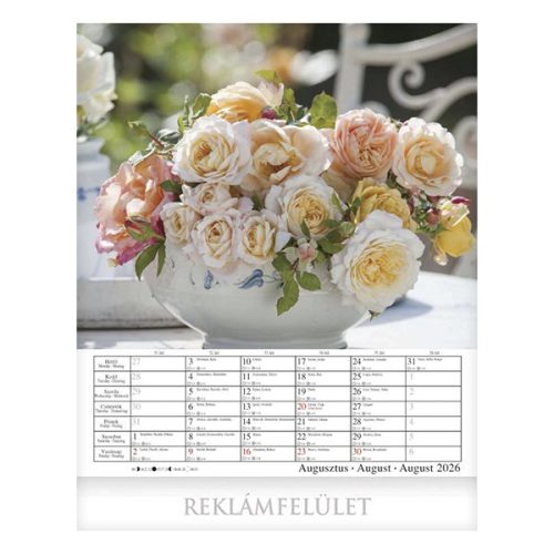Falinaptár CSG 300x340mm álló Virágzó kertjeink 2026.