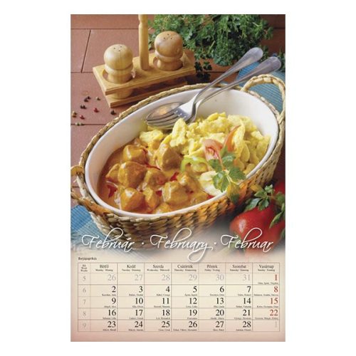 Falinaptár CSG 210x320mm álló Süssünk-főzzünk! 2026.