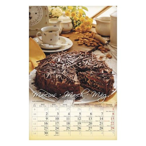 Falinaptár CSG 210x320mm álló Süssünk-főzzünk! 2026.