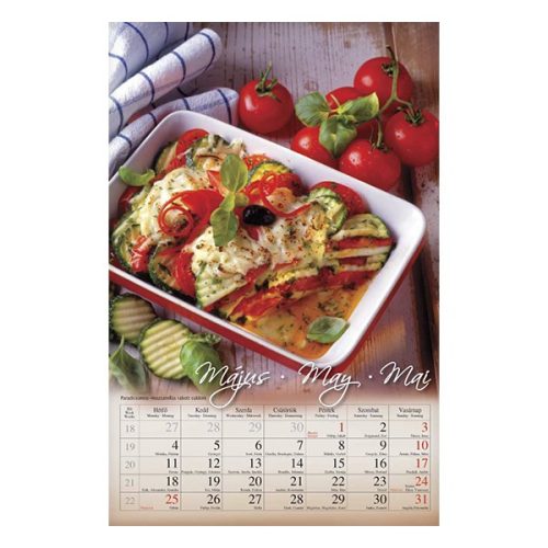 Falinaptár CSG 210x320mm álló Süssünk-főzzünk! 2026.