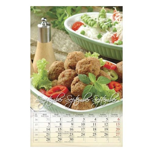 Falinaptár CSG 210x320mm álló Süssünk-főzzünk! 2026.