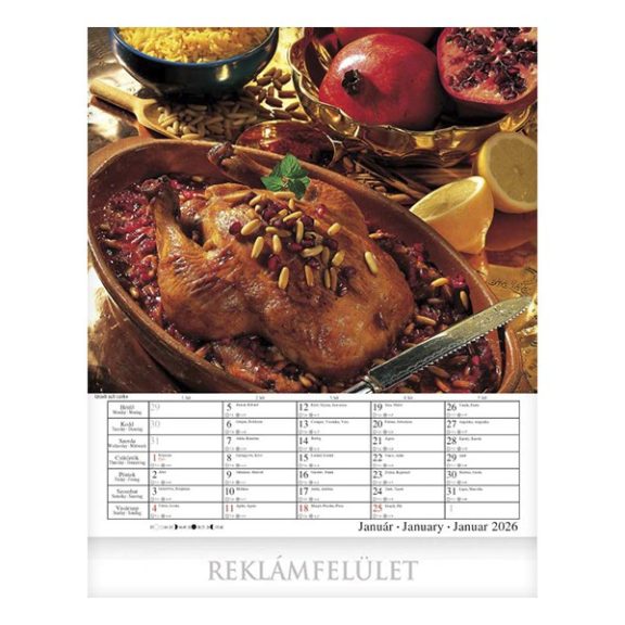 Falinaptár CSG 300x340mm álló Nemzetközi konyha 2026.