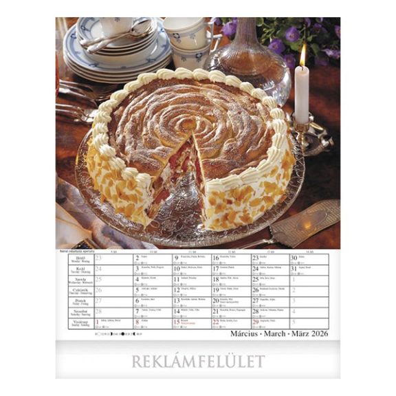 Falinaptár CSG 300x340mm álló Nemzetközi konyha 2026.