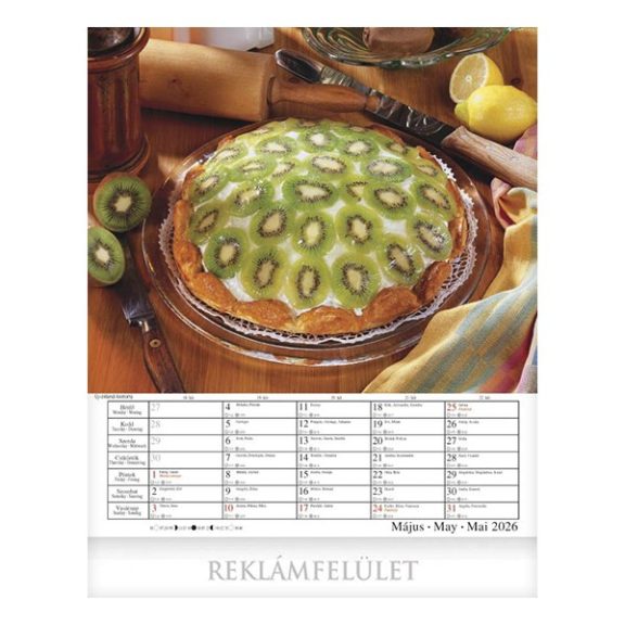 Falinaptár CSG 300x340mm álló Nemzetközi konyha 2026.