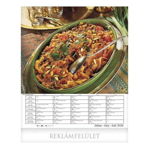 Falinaptár CSG 300x340mm álló Nemzetközi konyha 2026.