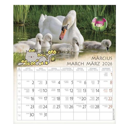 Falinaptár CSG 190x220mm álló Én és a barátaim 2026.