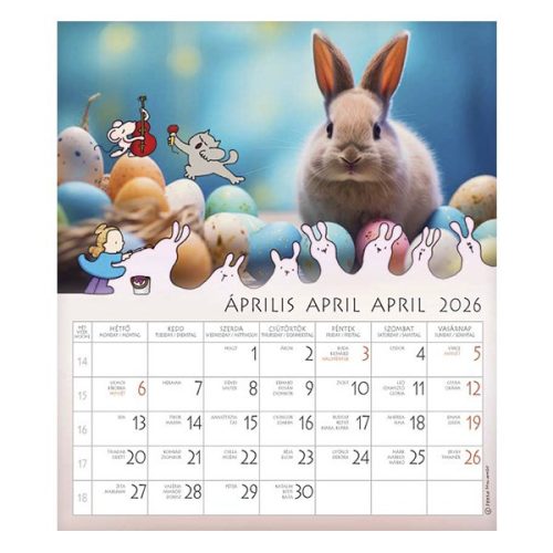 Falinaptár CSG 190x220mm álló Én és a barátaim 2026.