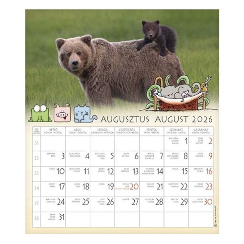 Falinaptár CSG 190x220mm álló Én és a barátaim 2026.