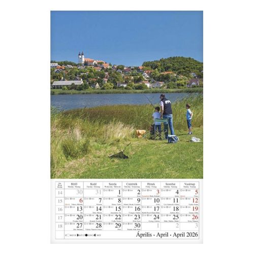 Falinaptár CSG 210x320mm álló Horgász 2026.