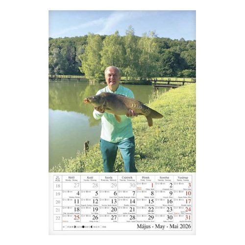 Falinaptár CSG 210x320mm álló Horgász 2026.