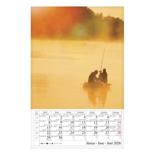 Falinaptár CSG 210x320mm álló Horgász 2026.