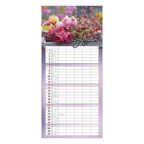 Falinaptár CSG 220x480mm álló Családi 2026.