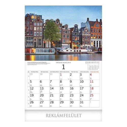 Falinaptár CSG 400x580mm álló Világörökség helyszínei 2026.