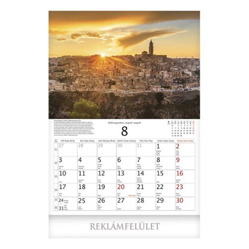 Falinaptár CSG 400x580mm álló Világörökség helyszínei 2026.