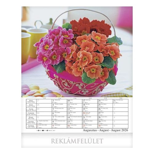 Falinaptár CSG 300x340mm álló Virágok 2026.