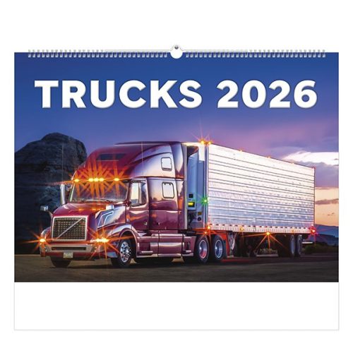 Falinaptár TOPTIMER T092 450x315mm fekvő Trucks 2026.