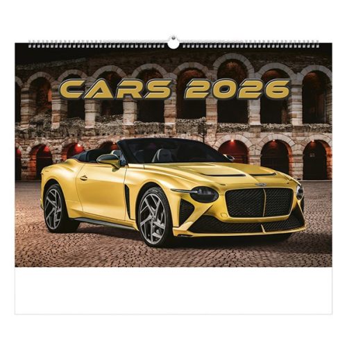 Falinaptár TOPTIMER T092 450x315mm fekvő Cars 2026.